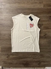 NWT ICEE White Tank Top Size Medium Cotton ICE T-Shirt Fast Shipping ✅☑️✅☑️