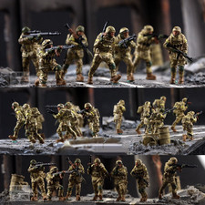 Handmade 1/72 Scale Ukrainian Heavy Combat Squad Groups 7 Soldier Finished Model