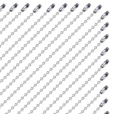 200 pcs Dog Tag Chain Ball Chain Necklace Bulk,23.6 in Military Dog Tags Chai...