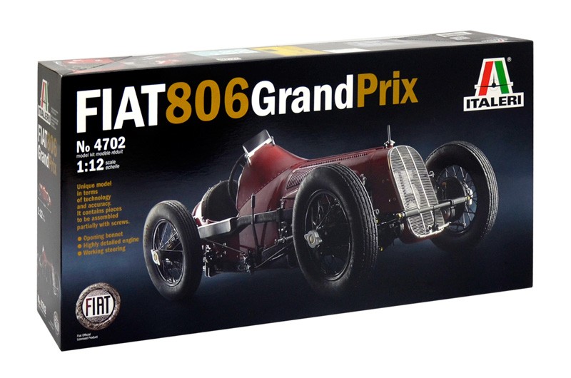 ITALERI イタレリ FIAT 806 Grand Prix 1/12 Italeri 4702 1/12 Scale Model Car Kit Fiat 806 Grand Prix Formula