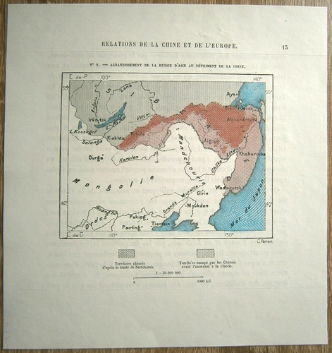 1882 Perron map EXPANSION OF RUSSIA TO DETRIMENT OF CHINA, #2 - 第 1/1 張圖片