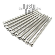 M3 x 50mm, Phillips Pan Head Screws, A2 304 18-8, Stainless Steel