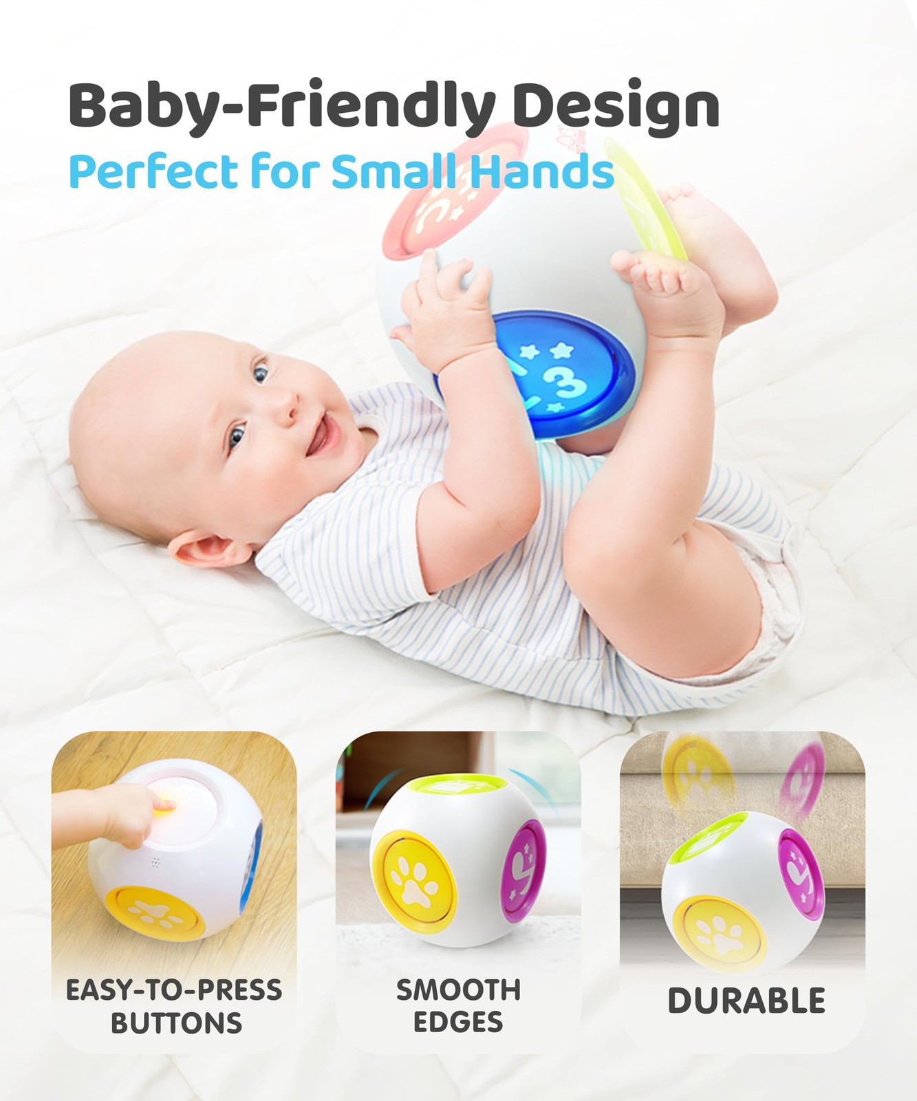 Learning Cube - Educational Musical Activity Center Block for Infants Babies ...