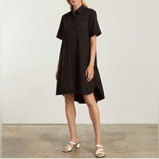 NWT Everlane The Daytripper Shirtdress in Black Medium Sustainable