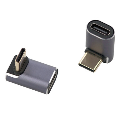 (2er Set) Turn UP oder DOWN USB-C Typ-C rechtwinkliger Stecker auf Buchse Adapter