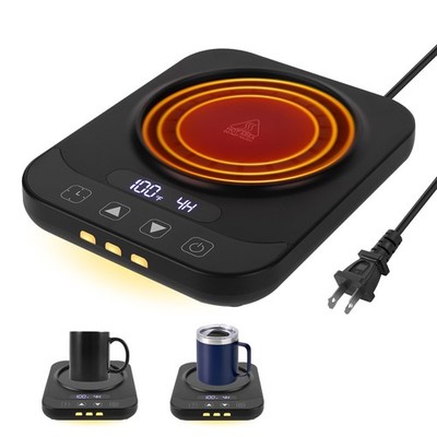 Black Electric Coffee Mug Warmer Desk 9 Temp Auto Shut Off Digital Display