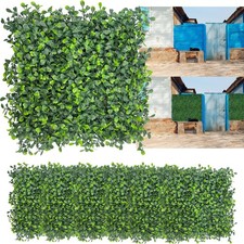 Artificial Grass Wall Backdrop10"x 10"16P Boxwood Faux Green Wall Panels for ...