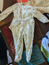 Burt's Bees Baby 2pc Outfit Set 3-6M Ivory Brown Bear Bodysuit Pants