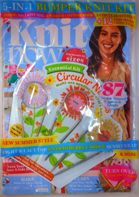 Knit Now magazine #195 2026. 5-in-1 Bumper Knit kit inc Circular Needles