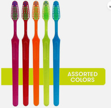 6 pk Reach Toothbrush Firm Crastal Clean With Travel Cap Assorted Colors