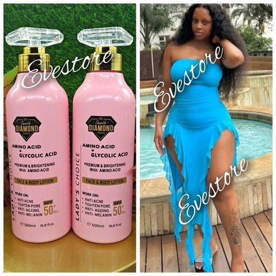 X2. Smooth Diamond Paris Amino Firming Whitening Body Lotion 500ml Sps50. 2pcs 