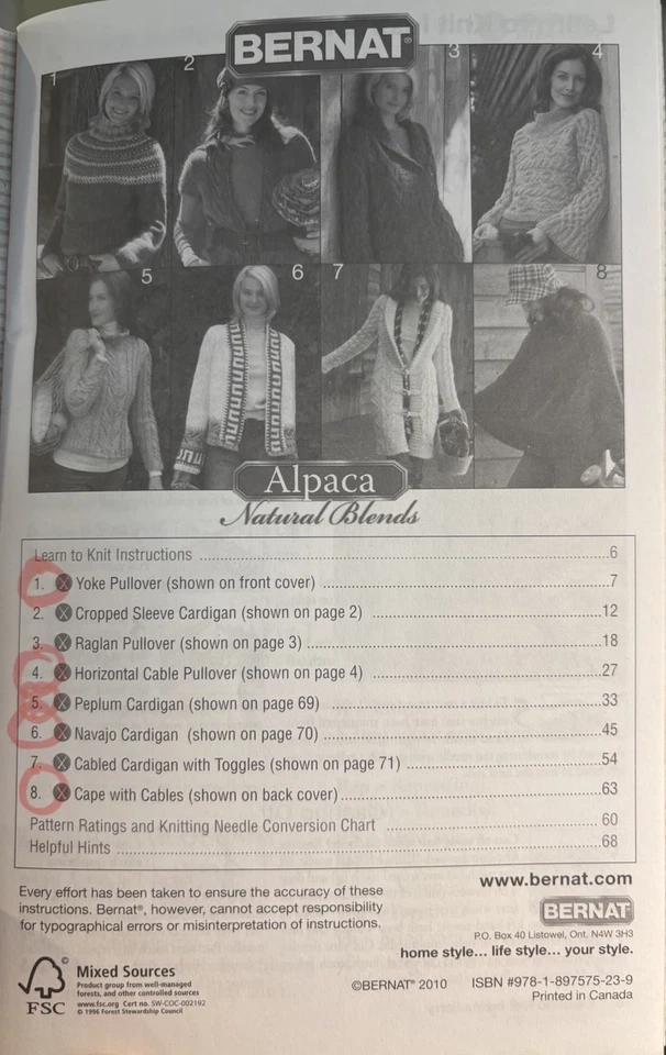 Bernat Alpaca Knitting Pattern Book - “Chill In The Air” - Image 2 of 4