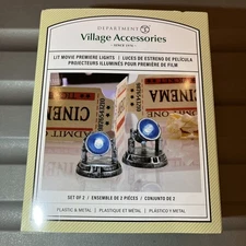 Department Dept 56, Lit Movie Premier Lights, Village Accessories - Set Of 2