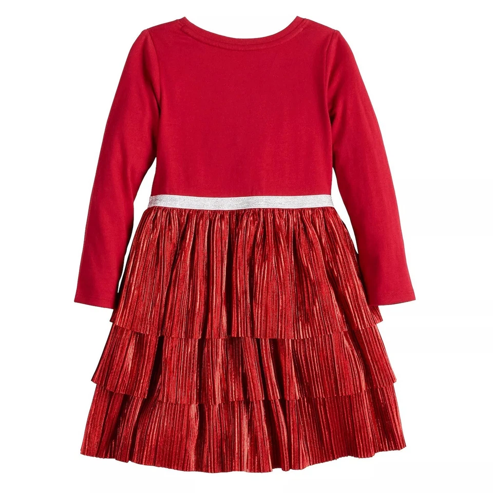 全新 Disney Jumping Beans Minnie Mouse Holiday Tiered Tutu 连衣裙 尺寸 3T 全新带标签 — 第 2/2 张图片