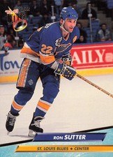 RON SUTTER 1992-93 Fleer Ultra #190 St. Louis Blues Center Hockey Card
