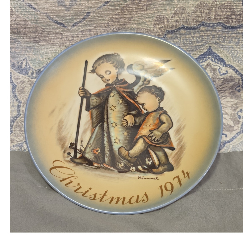 Schmid Bros Hummel "The Guardian Angel" Christmas 1974 Plate Ltd West Germany