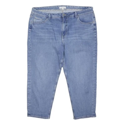 PER UNA Jean Bleu Regular Droit Denim Clair Coton Mélangé Taille 40 L25 - Photo 1/4