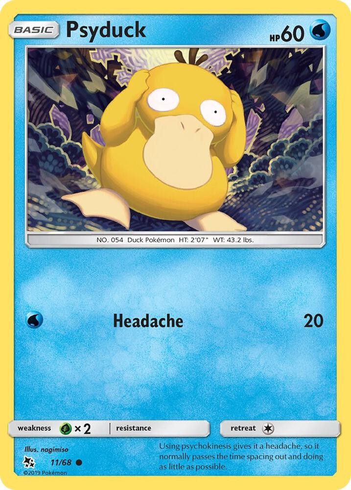 Psyduck 11/68 Common Pokemon Hidden Fates NM