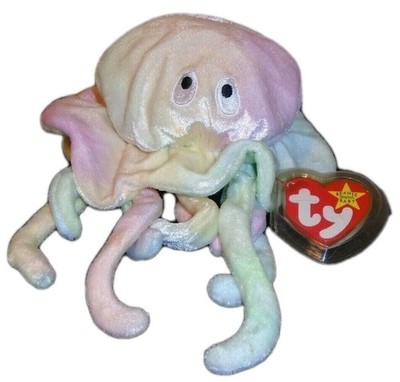 Ty Beanie Baby   GOOCHY   Jellyfish 7.5'' NEW MWMTs Plush Stuffed Animal Toy
