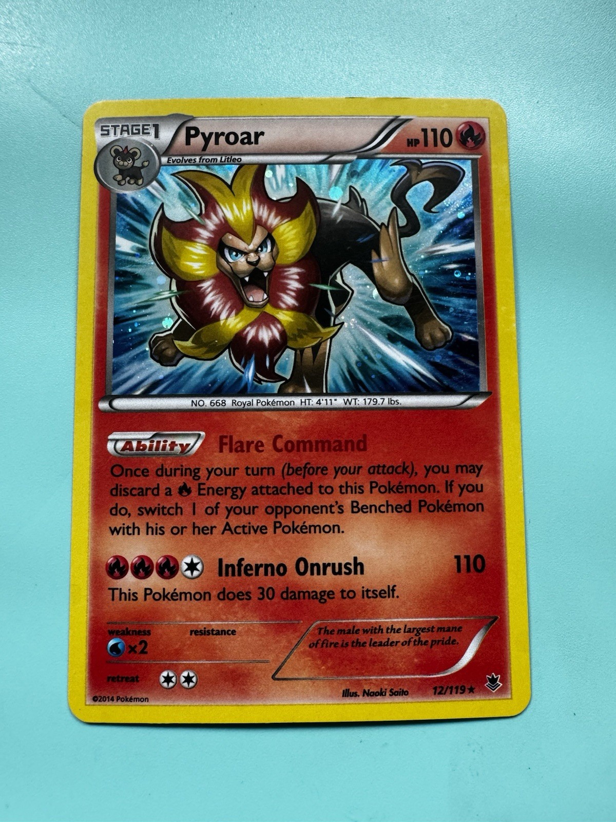 Pyroar - 12/119 (Cosmos Holo, #012/119) - Holofoil Blister Exclusives Pokemon