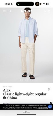 NN07 34x32 Pants In Cream