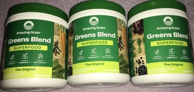 3 Amazing Grass Greens Blend Superfood The Original 8.5 Oz Gut Health Immunity