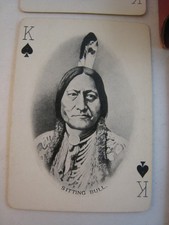Antique 1903 ' AMERICAN INDIAN ' Playing Cards, (54), SITTING BULL, RUNNING DEER