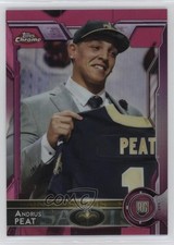 2015 Topps Chrome Rookies BCA Pink Refractor 6/399 Andrus Peat #133 0c08