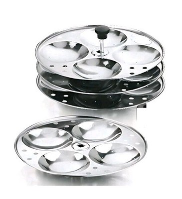 IDLI Maker Cooker Stand Sainless Steel 4 Plates Makes 16 Idlis (F9