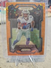 2023 Panini Prizm DEUCE VAUGHN Rookie RC ORANGE Disco Circles SP Dallas Cowboys
