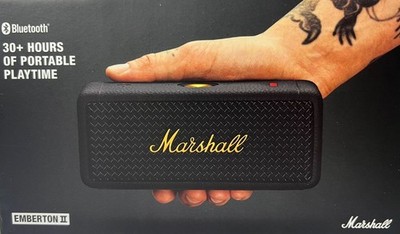 Marshall Emberton II Bluetooth Lautsprecher tragbar 20W Schwarz NEU