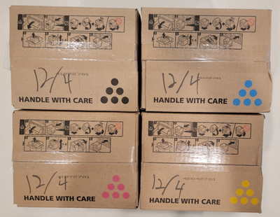Genuine Ricoh Pro C5200 Full CMYK Toner Set 828422 828423 828424