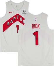 Gradey Dick Toronto Raptors Signed Nike Association Edition Swingman Jersey