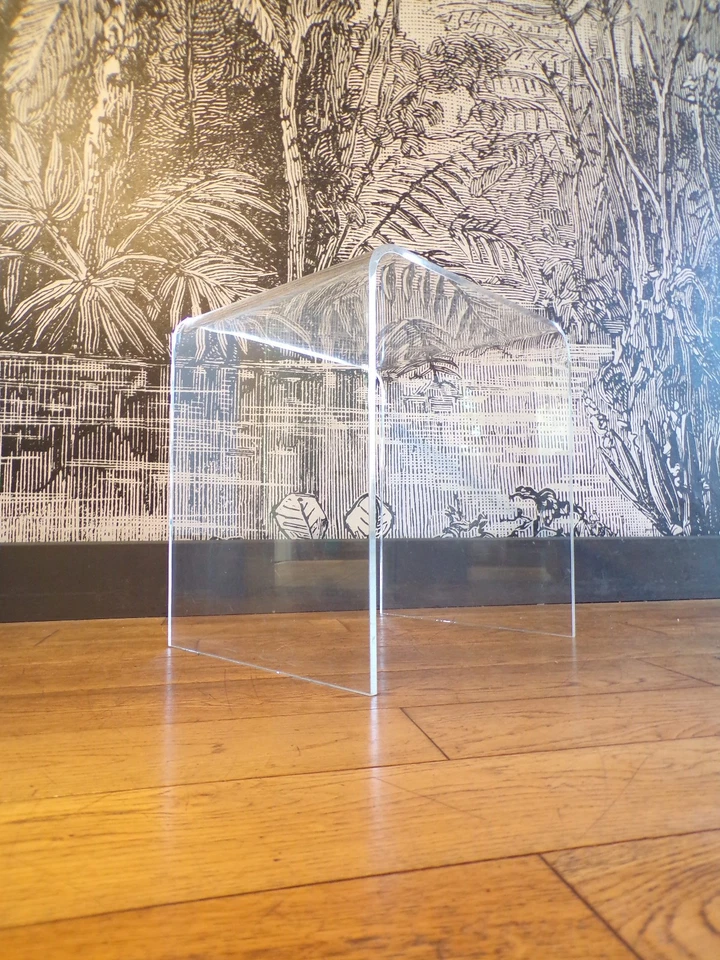 TABLE BASSE PLEXIGLAS 70-80-DESIGN-DLG ROCHE BOBOIS - Photo 3/4