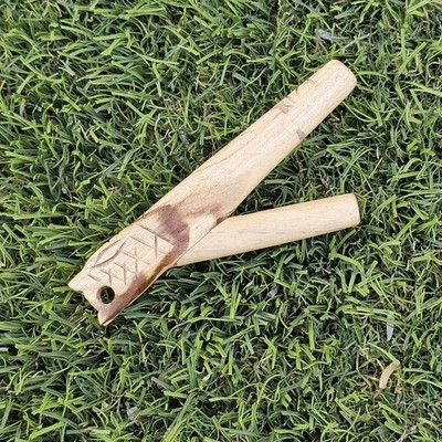 Kuripe Boa Snake Carved Artisan Handmade Self Applicator Pipe Kambo