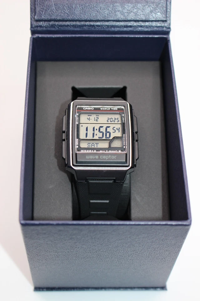 CASIO WAVE CEPTOR WV-59R-1AJF Men's Watch New in Box Mineral glass World Time - image 3 of 4