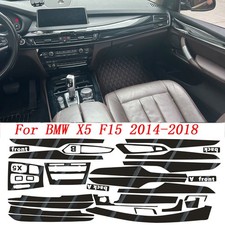 For Bmw X5 F15 2014-2018 Glossy Black Pattern Interior Diy Trim Decals