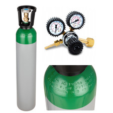 Bouteille Novueau Argon 8L 150B Pleine de Gaz MIG WIG TIG Alu Soudage Régulateur