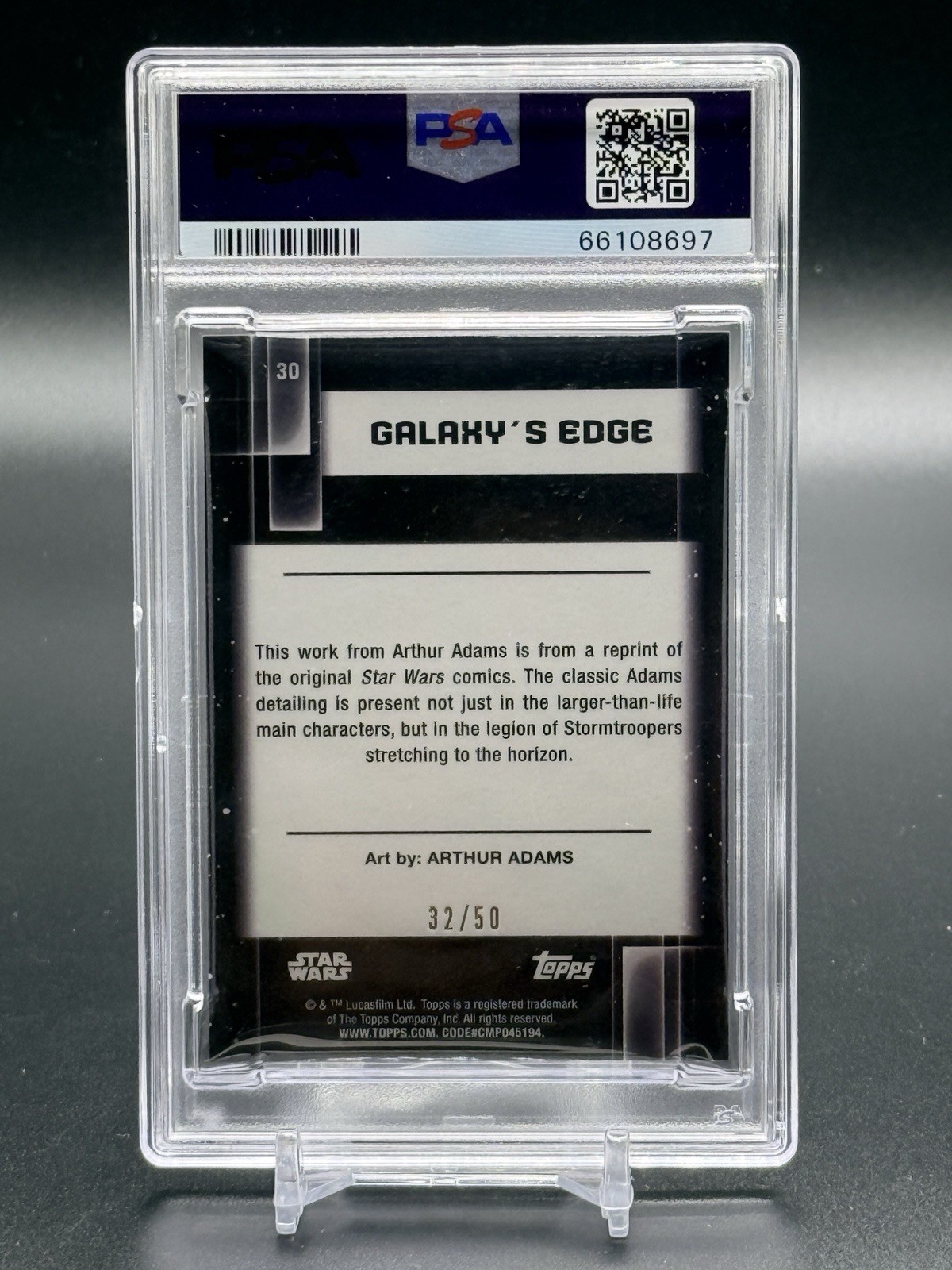 2021 Topps Star Wars Galaxy Chrome Galaxy’s Edge #30 Mojo Refractor 32/50 PSA 10 view 4