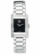 ESQ by MOVADO E5428-07101101 Swiss Silver DIAMOND Bezel Black Dial Women's Watch