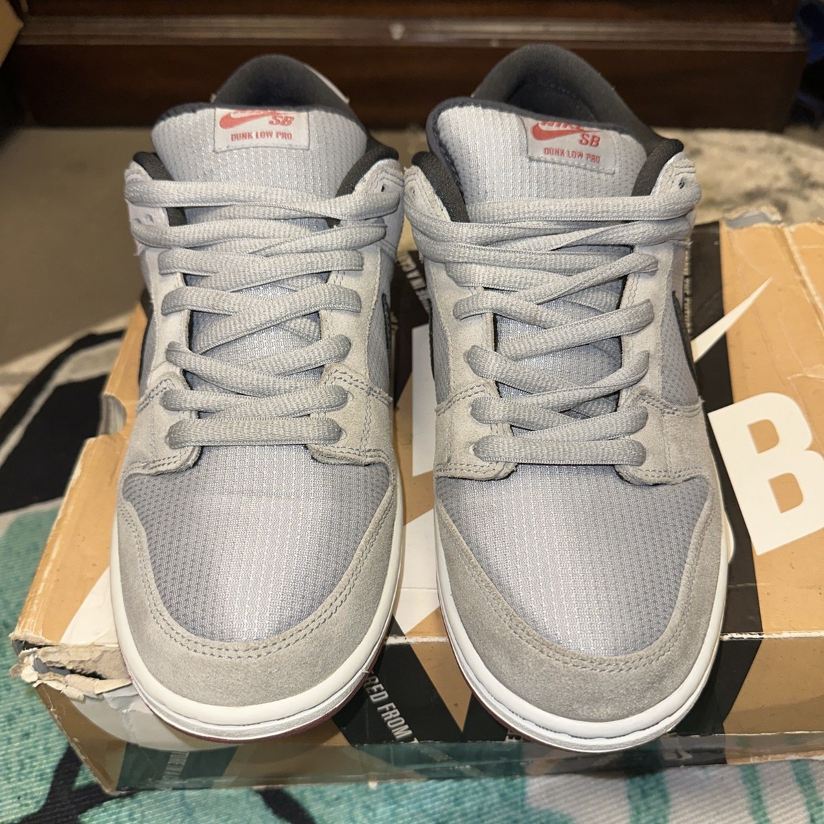 Nike SB Dunk Low Pro グレー/ホワイト Size 10 - Nike Dunk Pro SB Low Gray for sale online | eBay