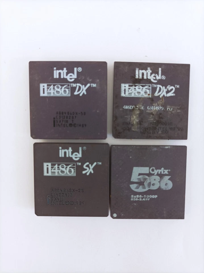 4 X KERAMIK CPU Intel/AMD 486 GOLD KERAMIK Computerschrott PC Schrott Recycling - Bild 2 von 2