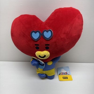 BT21 Tata Bon Voyage Plush Doll 15in Heart BTS Character Stuffed Toy With Tags