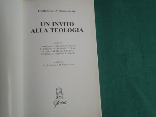 L68-UN INVITO ALLA TEOLOGIA -CRISTIANO GESU CRISTO RELIGIONE SACRO EX VOTO - Foto 2 di 12