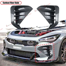 For KIA Stinger 2017-2023 Carbon Style Front Bumper Vent Hole Cover Body Kit