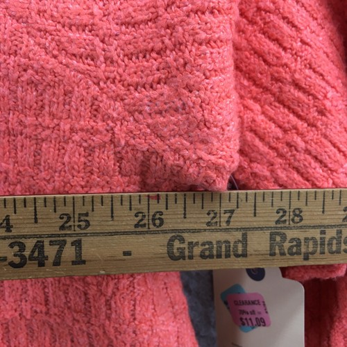 St Johns Bay Cable Knit Sweater Womens XXL Coral Crew Long Sleeve Pullover NEW - Picture 6 of 16