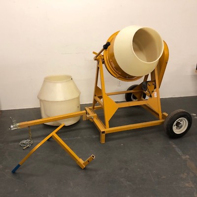 McMaster-Carr Gilson Cement Mixer Custom Cart Handle Hitch 2 Liners 1/3hp 22 Gal