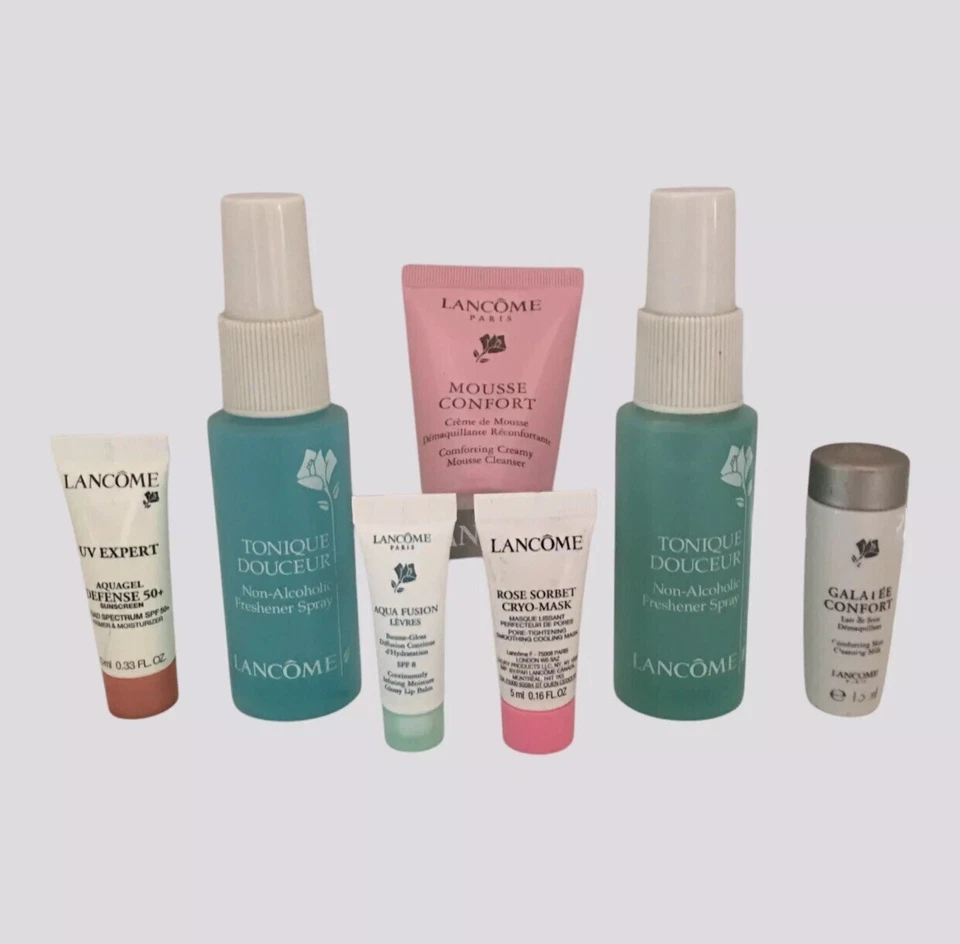 Lote Lancome: Milk Comfort - Bálsamo labial Aqua Fusion - Leche limpiadora - Mascarilla refrescante Foto 4 de 4