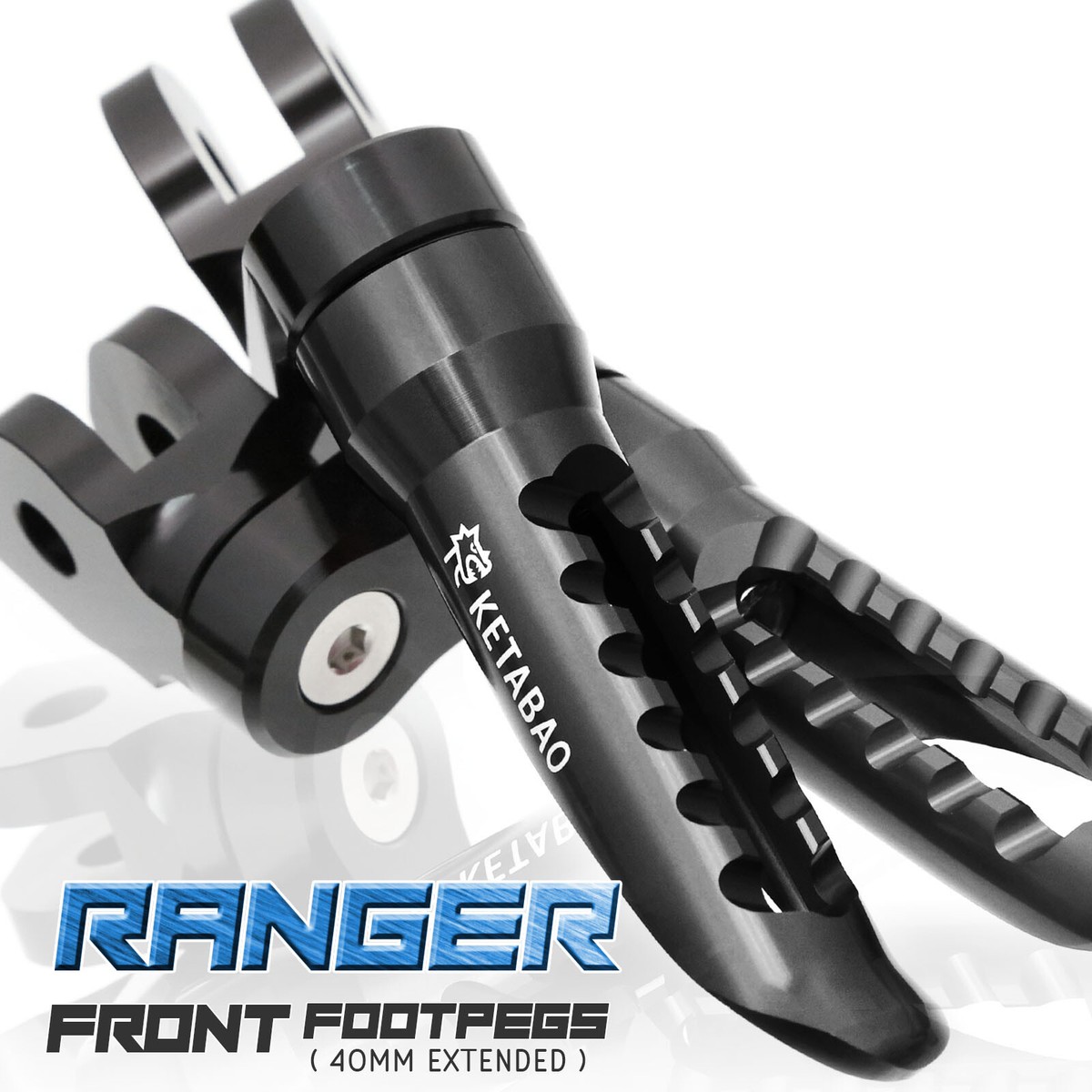 SHINOBI Silver REAR Foot Pegs 25mm Adjustable For ZX-6R NINJA ZX