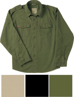 Vintage Fatigue Shirt Tactical Outdoor Mens Long Sleeve Military